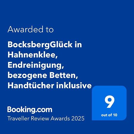 Bocksbergglueck In Hahnenklee, Endreinigung, Bezogene Betten, Handtuecher Inklusive 고슬라르 외부 사진